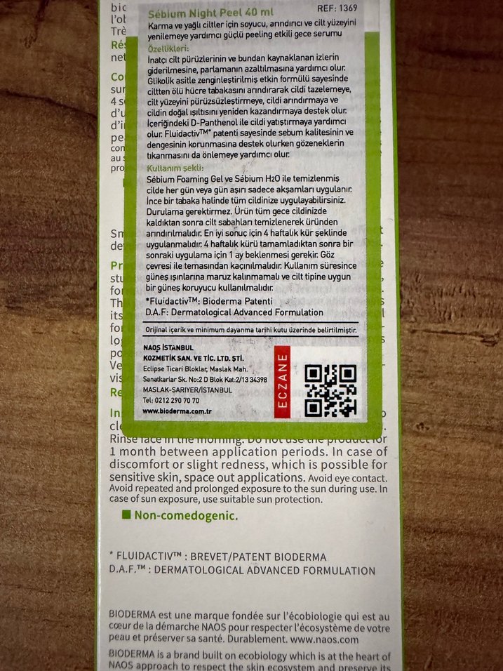 Bioderma Sébium Night Peel Cilt Bakım Konsantresi - Görsel 2