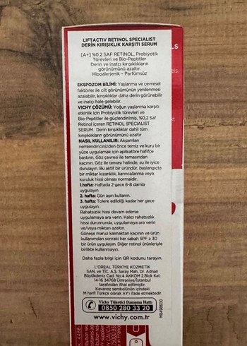 Vichy Liftactiv Retinol Specialist Kırışıklık Serumu 30ml - Görsel 2