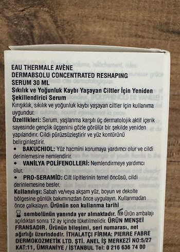 Avene Avène Dermabsolu Yoğun Yenileyici Serum 30 ml