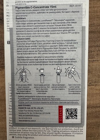 Bioderma Bioderma Pigmentbio C-Concentrate Aydınlatıcı Krem