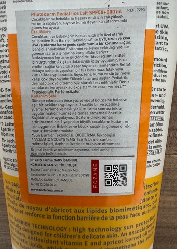 Bioderma Bioderma Photoderm Pediatrics SPF 50 Güneş Sütü 200 ml