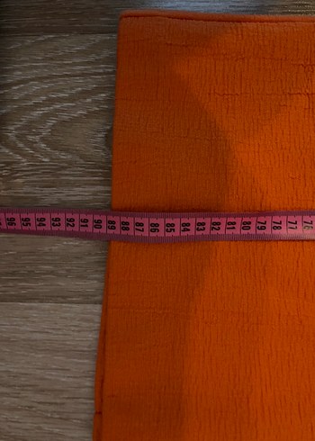 Turuncu, Uzun Kollu, Triko Midi Elbise - Görsel 6