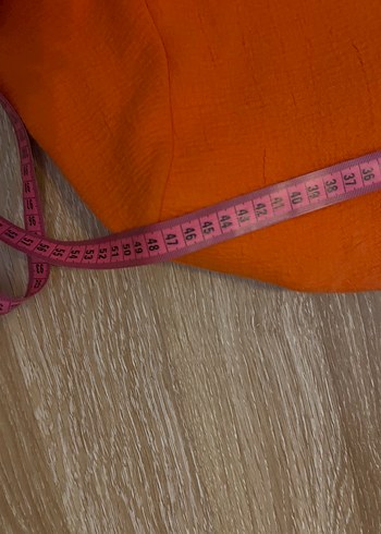 Turuncu, Uzun Kollu, Triko Midi Elbise - Görsel 5