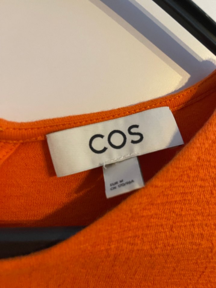 Turuncu, Uzun Kollu, Triko Midi Elbise - Görsel 2