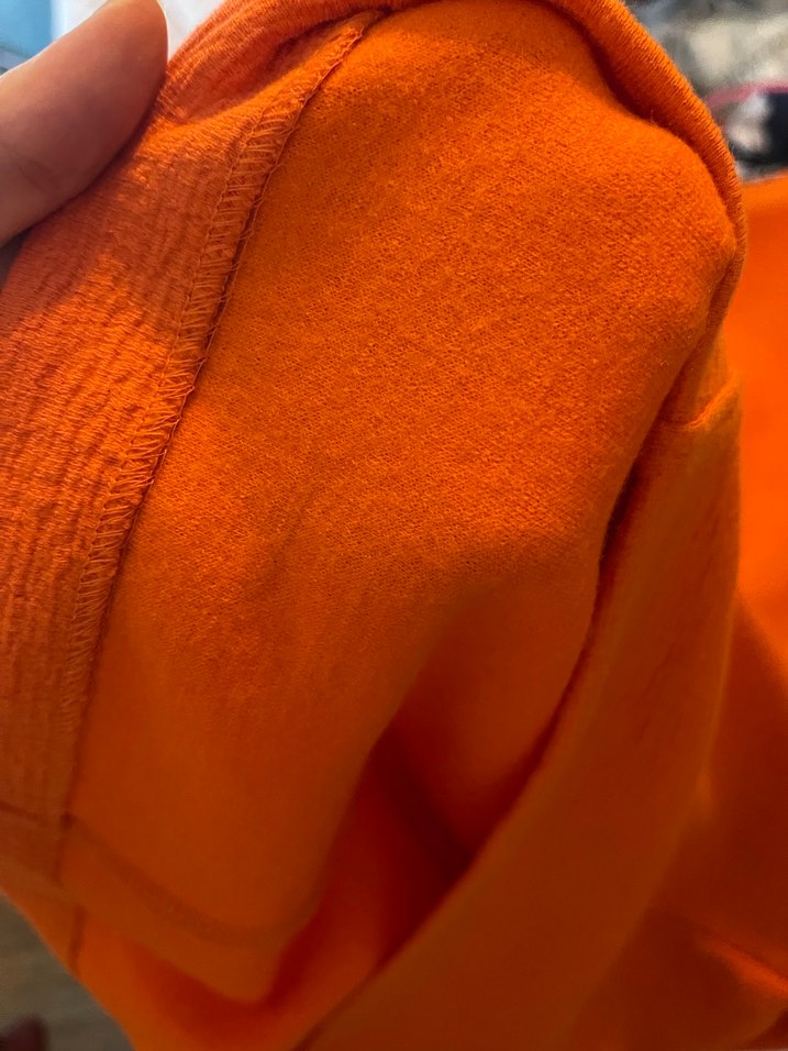 Turuncu, Uzun Kollu, Triko Midi Elbise - Görsel 4