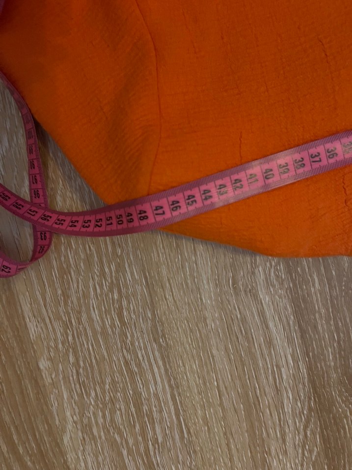 Turuncu, Uzun Kollu, Triko Midi Elbise - Görsel 5