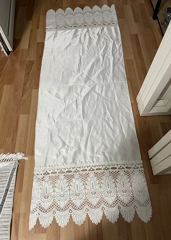 İşlemeli Beyaz Buzdolabı örtüsü