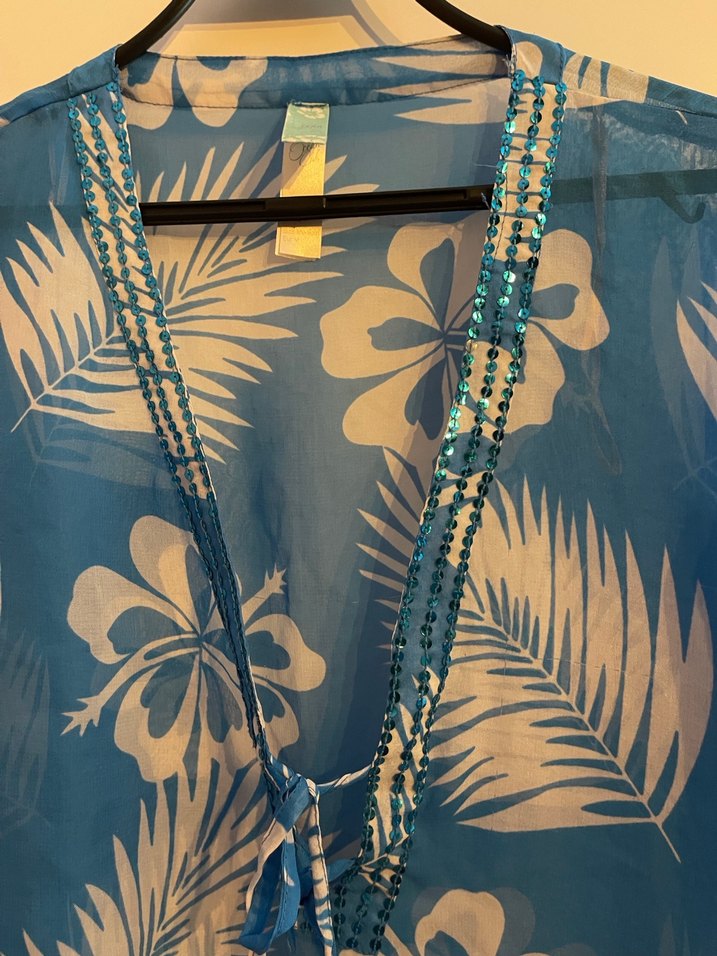 PUL DETAYLI PLAJ ELBİSESİ - Görsel 2