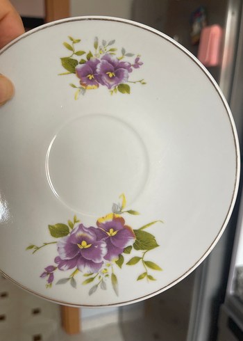 Mor Çiçekli Porselen Fincan Takımı - Görsel 4