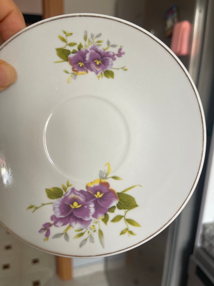 Mor Çiçekli Porselen Fincan Takımı - Görsel 4