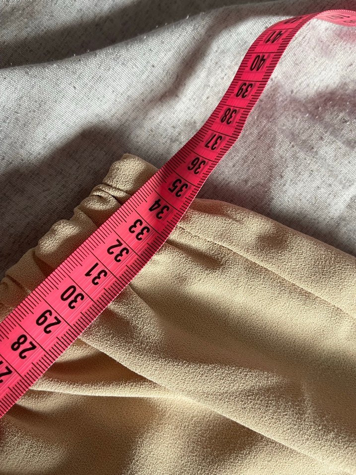 Bej Kadın Keten Midi Pantolon - Görsel 2