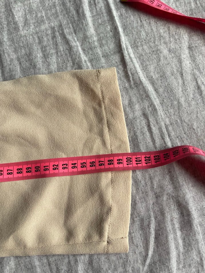 Bej Kadın Keten Midi Pantolon - Görsel 4