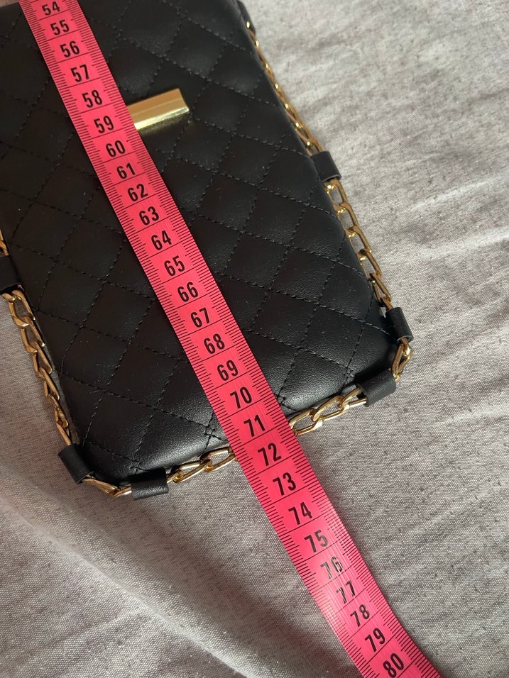 Siyah Deri Zincir Detaylı Kadın Çanta - Görsel 4