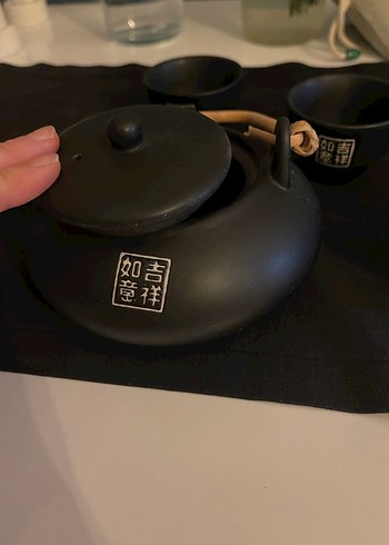 Siyah Seramik Çaydanlık Seti - Görsel 5