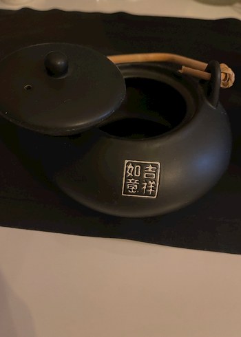 Siyah Seramik Çaydanlık Seti - Görsel 7