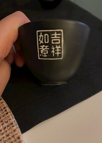 Siyah Seramik Çaydanlık Seti - Görsel 2