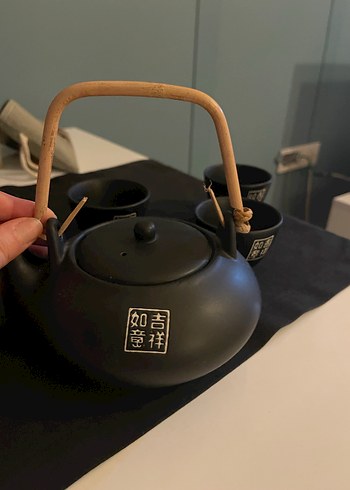 Siyah Seramik Çaydanlık Seti - Görsel 6