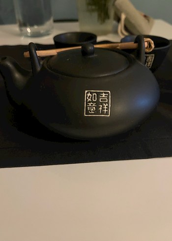 Siyah Seramik Çaydanlık Seti - Görsel 4