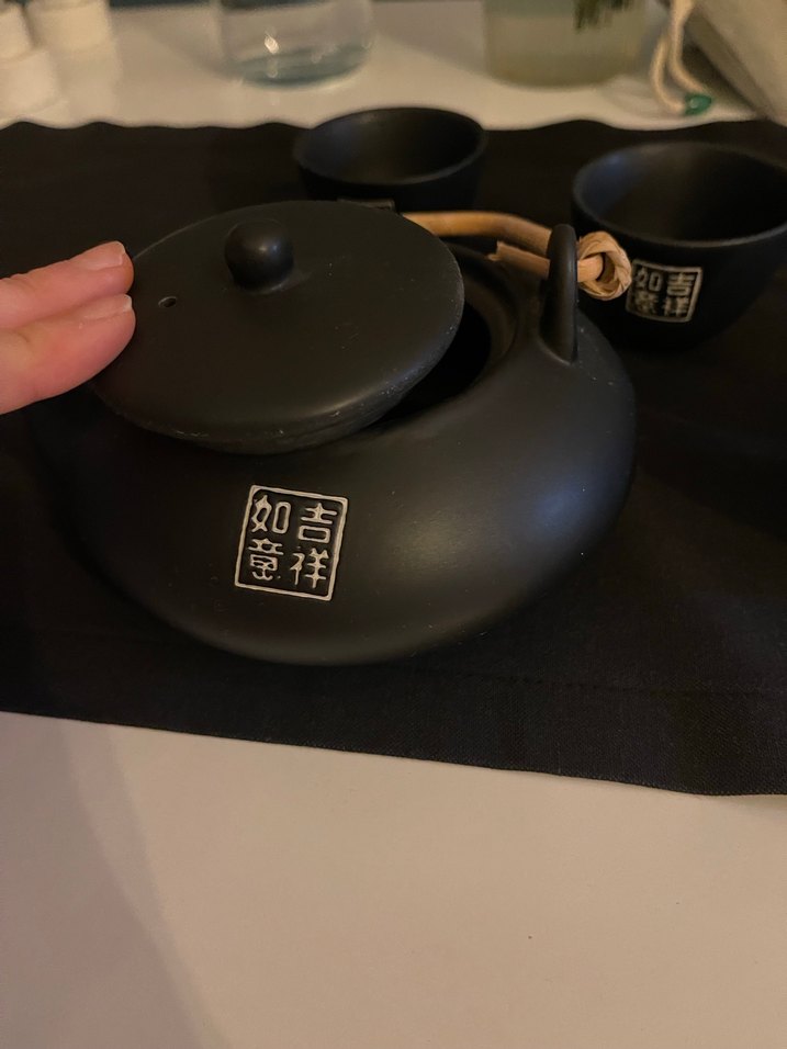 Siyah Seramik Çaydanlık Seti - Görsel 5