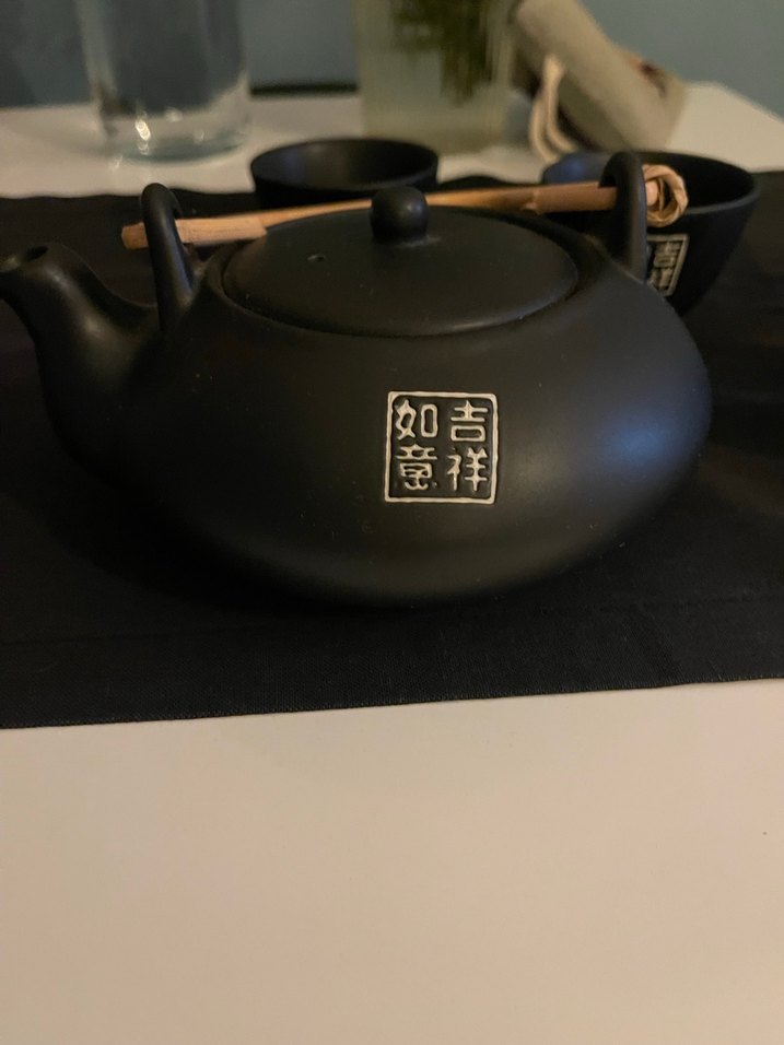 Siyah Seramik Çaydanlık Seti - Görsel 4