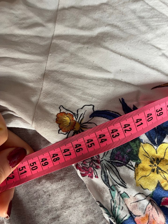 Çiçek Desenli, V Yaka, Uzun Kollu Bohem Bluz - Görsel 5