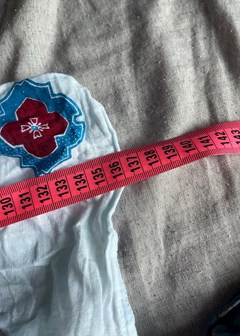 Uzun Krem Renkli Desenli Hamile Geceliği - Görsel 4