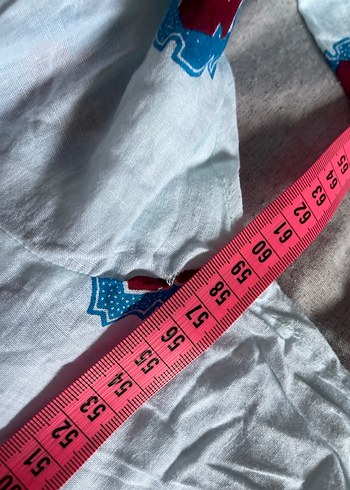 Uzun Krem Renkli Desenli Hamile Geceliği - Görsel 5