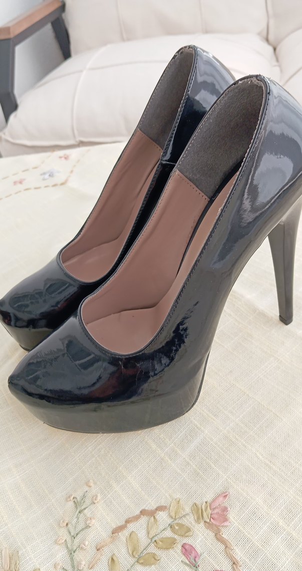 Rugan platform ince topuklu ayakkabı - Görsel 5