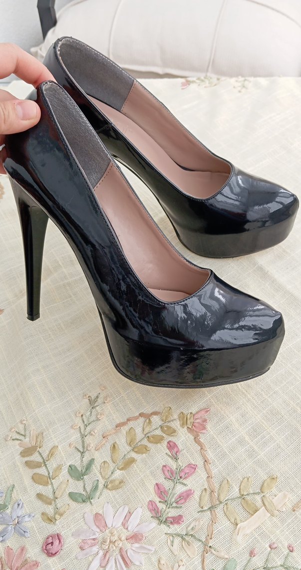 Rugan platform ince topuklu ayakkabı - Görsel 4