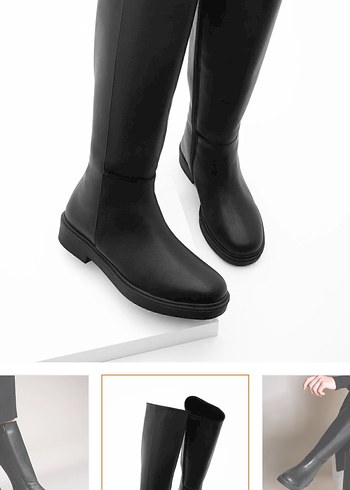 Siyah Kadın Dizüstü Çizme kutulu - Görsel 3