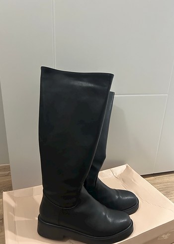 Siyah Kadın Dizüstü Çizme kutulu - Görsel 7