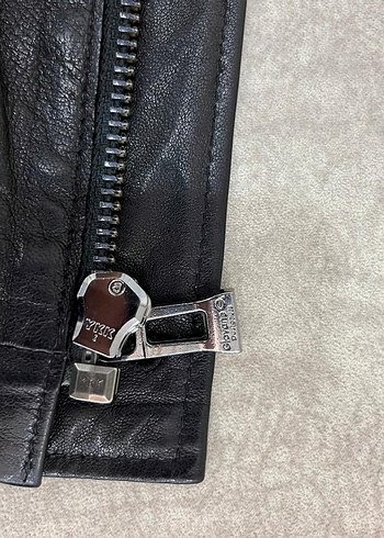 Deri Siyah Erkek Biker Ceket Kemerli - GIOVANE GENTILE - Görsel 11