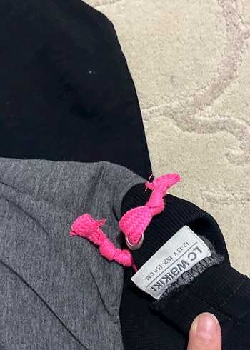 12-13 Yaş Beden gri Renk Kız Çocuk Gri Kapüşonlu Sweatshirt ve Eşofman