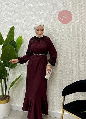 36 Beden çeşitli Renk Dilessa | Yeni Sezon Fırfır Detaylı Tesettür Elbise