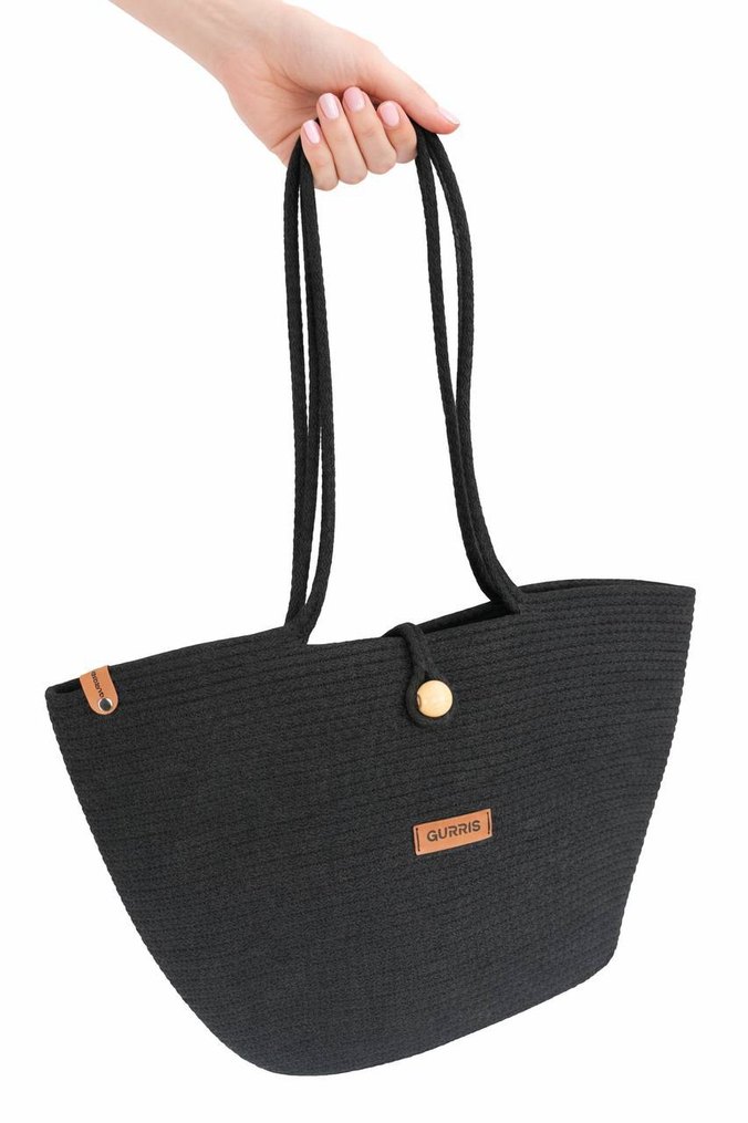 hasır örgü çanta büyük boy - Görsel 2