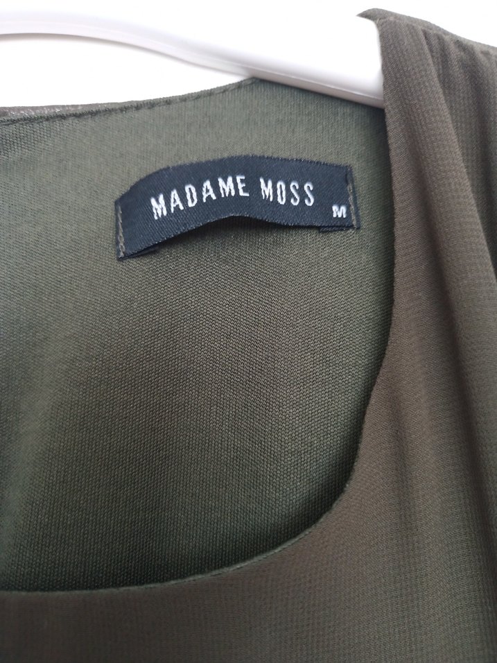 Yeşil Kemerli Uzun Kollu Elbise - Görsel 3