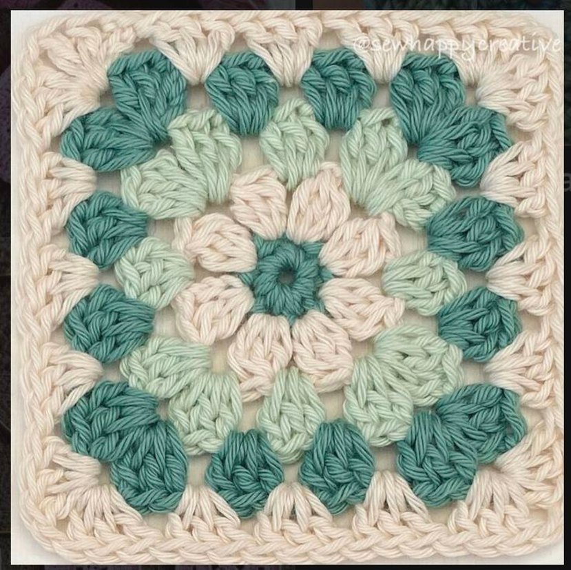 Bohem Tarzda El Yapımı Renkli Örgü Kare - Görsel 3