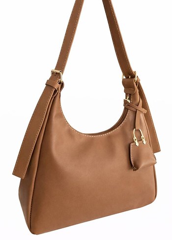 Bej Deri Modern Klasik Kadın Çanta - Görsel 5