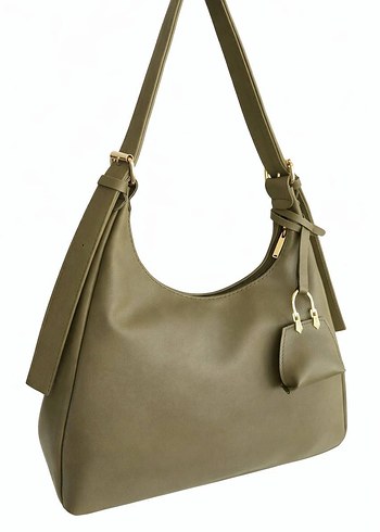 Bej Deri Modern Klasik Kadın Çanta - Görsel 4