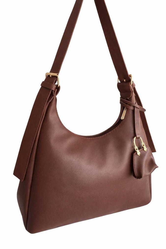 Bej Deri Modern Klasik Kadın Çanta - Görsel 2