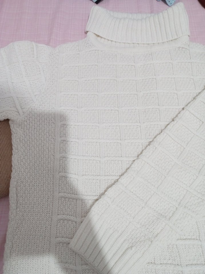 Beyaz Erkek bu Boğazlı Triko Kazak - Görsel 2