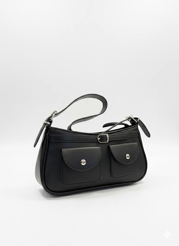 Parlak Pembe Deri Kadın El Çantası - Görsel 4