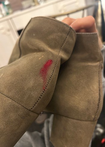 Bej Süet Kadın Topuklu Bot - Görsel 2