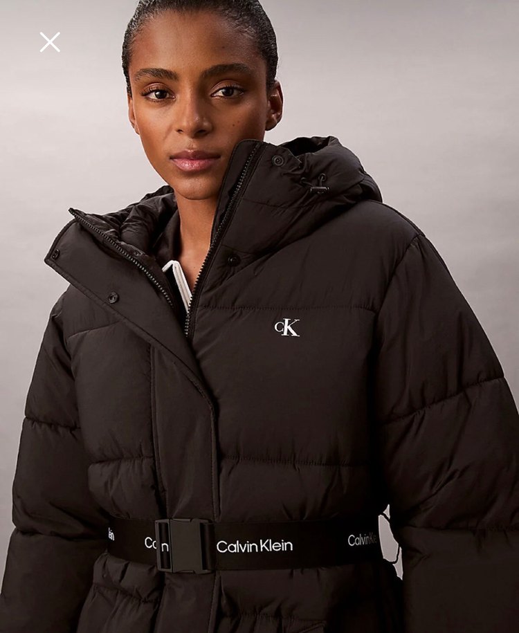 Kadın Siyah Kemerli Kış Montu - Görsel 2