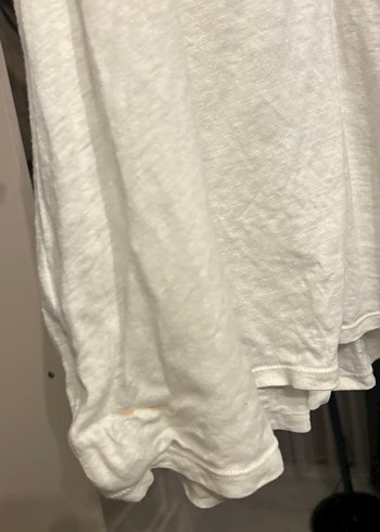 Mango Beyaz Keten Salaş Kadın Atlet - Görsel 2