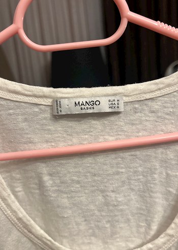 Mango Beyaz Keten Salaş Kadın Atlet - Görsel 3