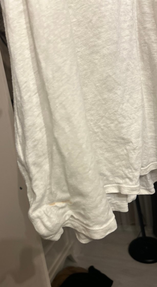 Mango Beyaz Keten Salaş Kadın Atlet - Görsel 2