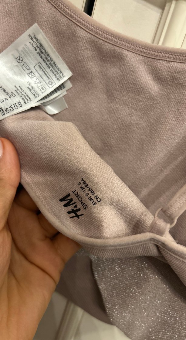 Bej Kadın Spor Crop Top - Görsel 5