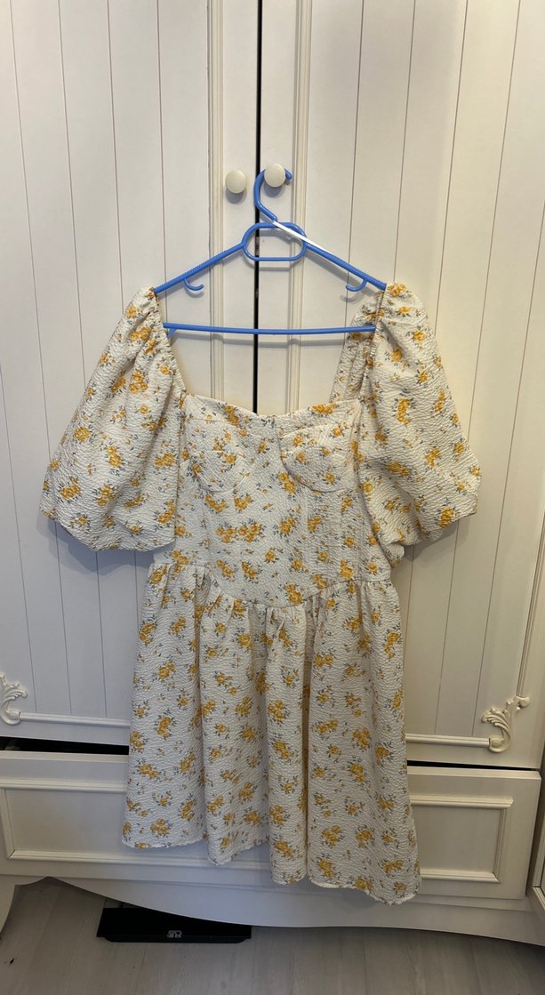 Sarı Midi Kadın Elbise - Görsel 2