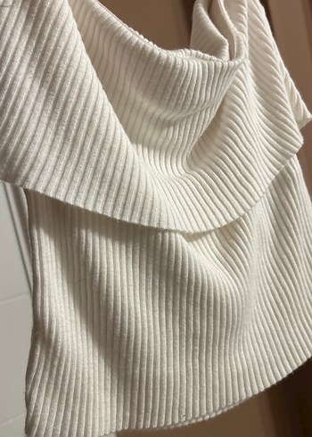 Beyaz Pilili Mini Askılı Bluz - Görsel 2